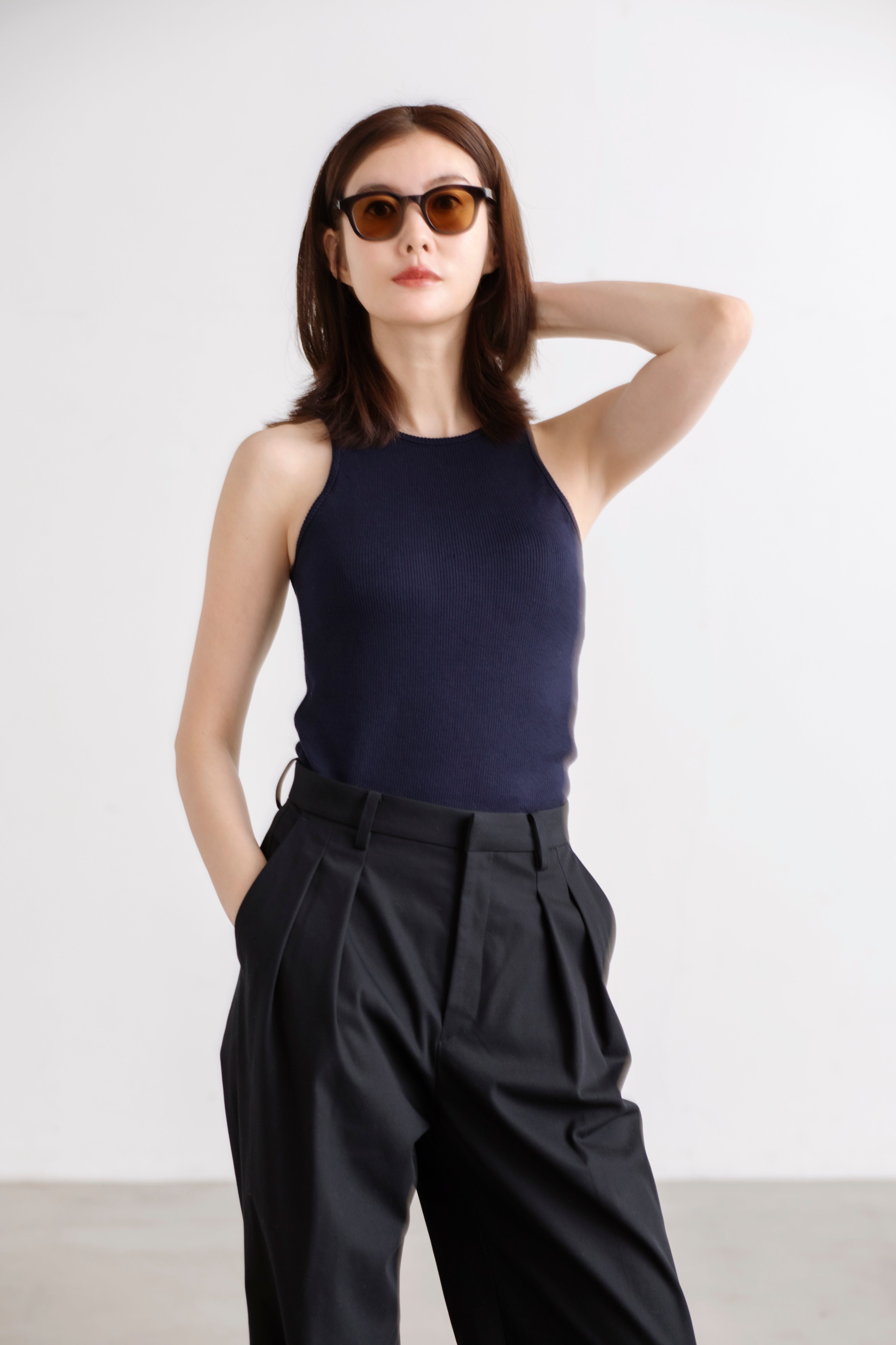 Padded Soft Rib Tunk Top