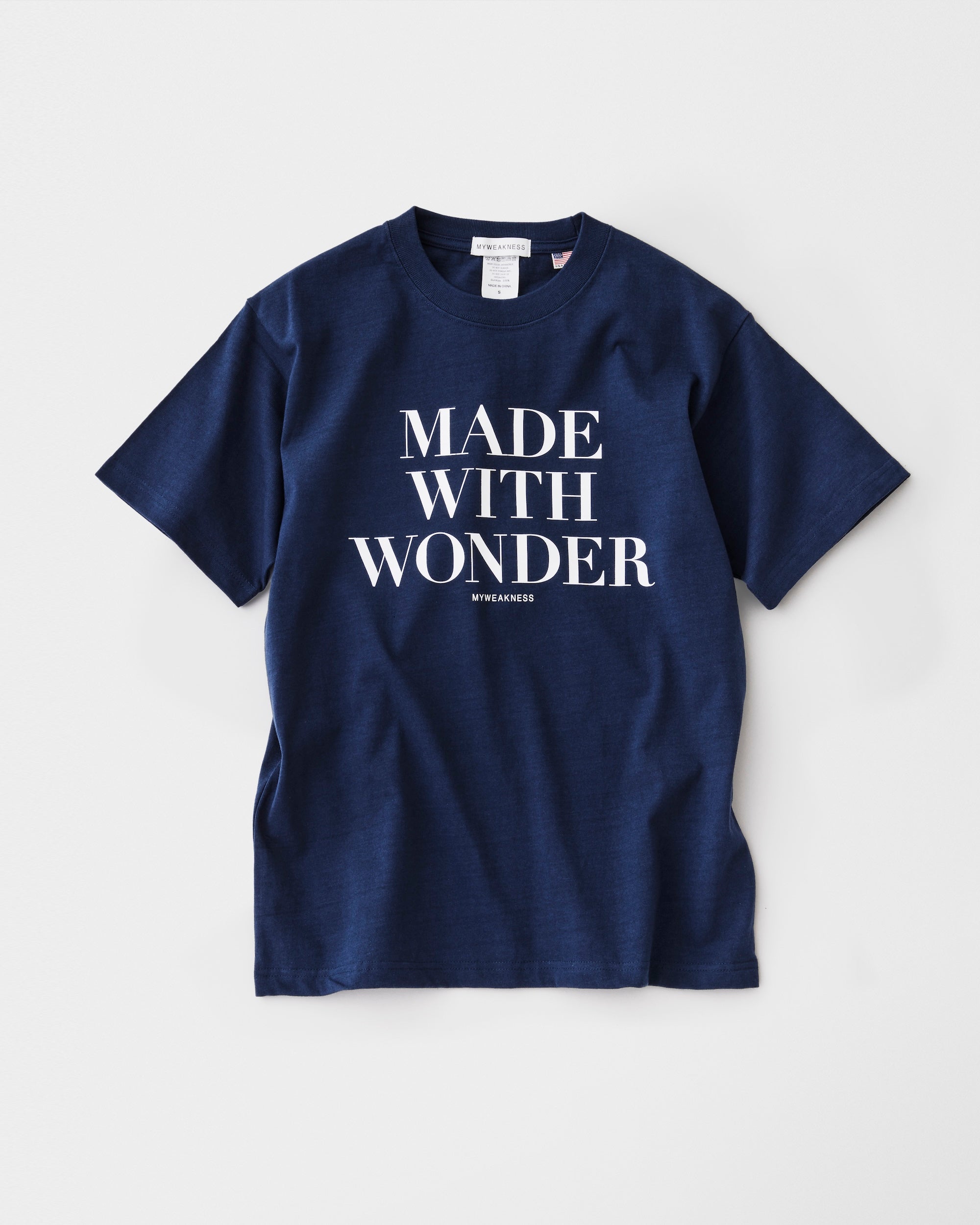 マイウィークネス　MY WEAKNESS Tシャツ　Sサイズ MY WEAKNESS(マイ ウィークネス)｜M.W.W T/ホワイト×ブラック の