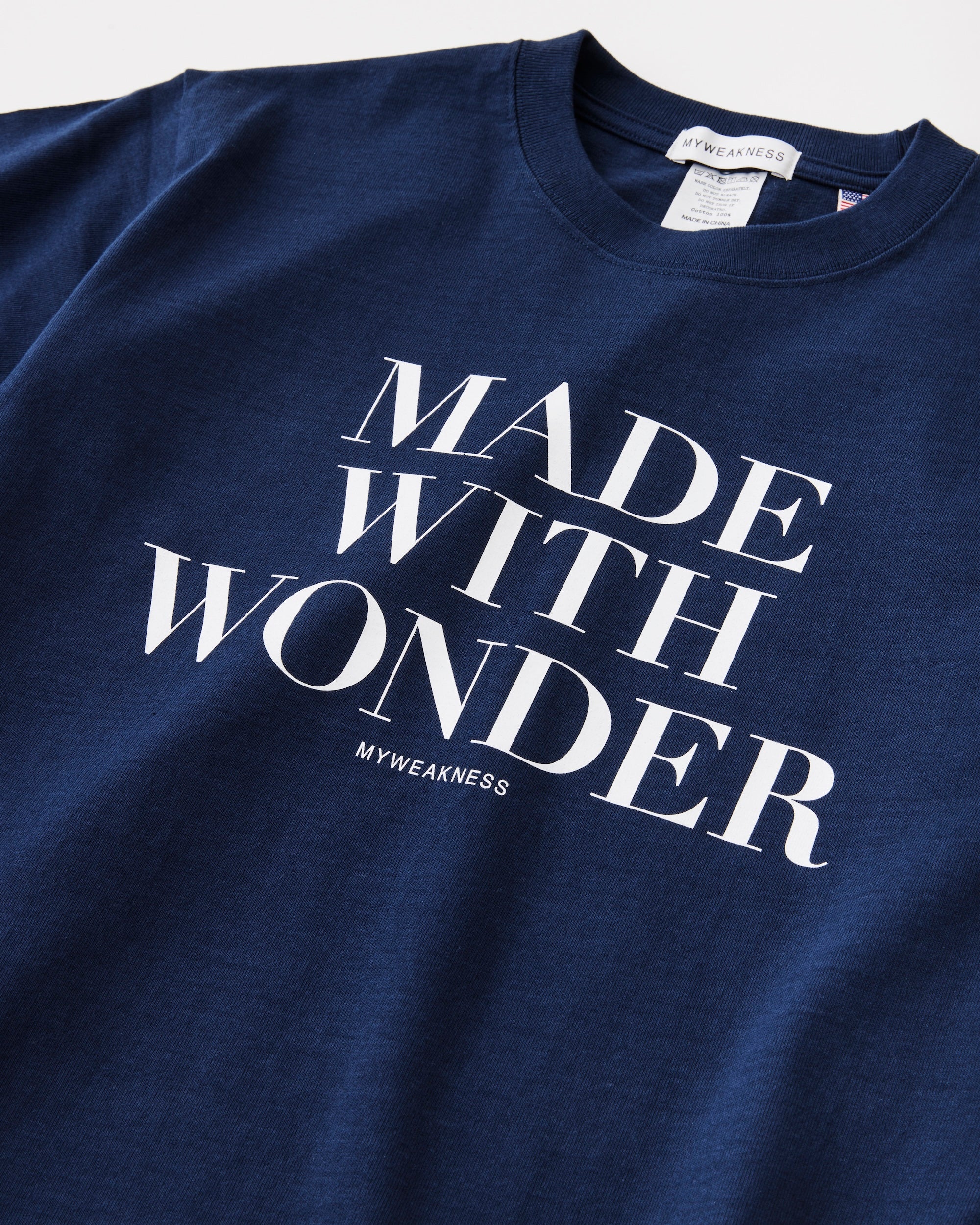 マイウィークネス　MY WEAKNESS Tシャツ　Sサイズ MY WEAKNESS(マイ ウィークネス)｜M.W.W T/ホワイト×ブラック の