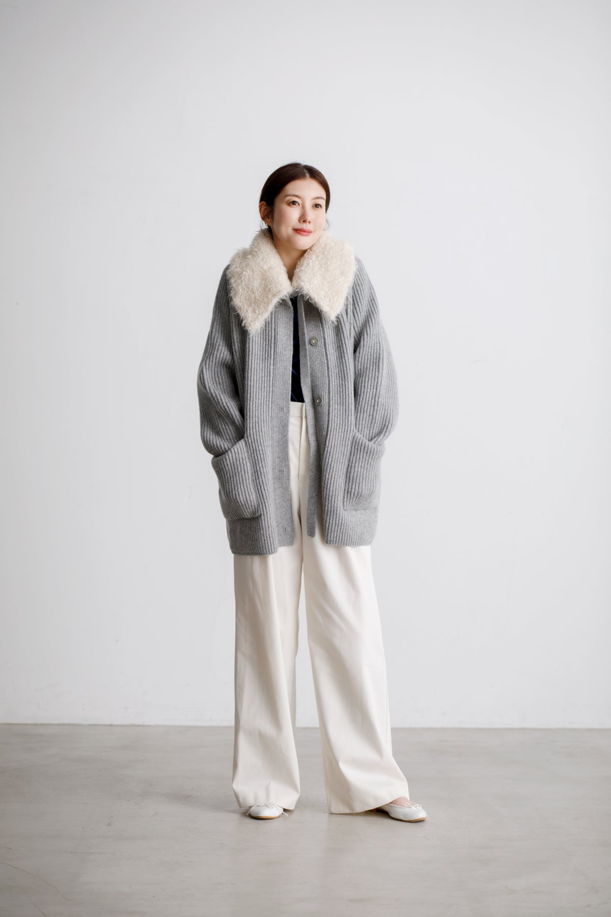 Claire Fur Collar Cardigan