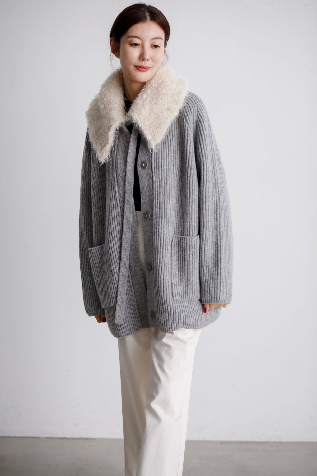 Claire Fur Collar Cardigan
